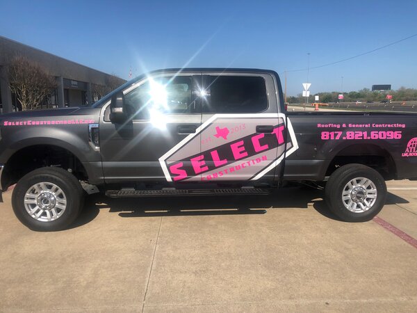 Black Vehicle Truck Wrap for Business in Fort Worth, TX